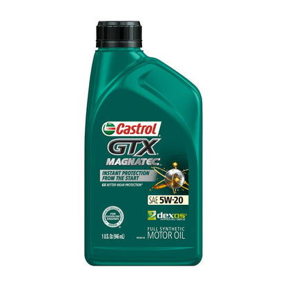 Castrol GTX MAGNATEC 5W-20 Full Synthetic Motor Oil, 1 Quart