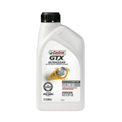 Castrol GTX Ultraclean 5W-20 Synthetic Blend Motor Oil, 1 Quart