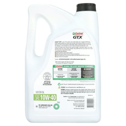 Castrol GTX 10W-40 Conventional Motor Oil, 5 Quarts, Case of 3