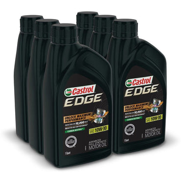 Castrol Edge 10W-30 Advanced Full Synthetic Motor Oil, 1 Quart, Case of 6