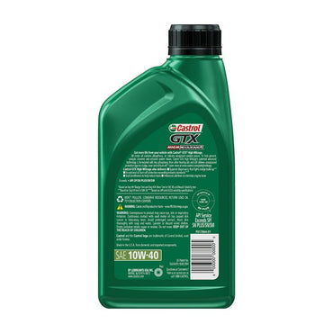 Castrol GTX High Mileage 10W-40 Synthetic Blend Motor Oil, 1 Quart