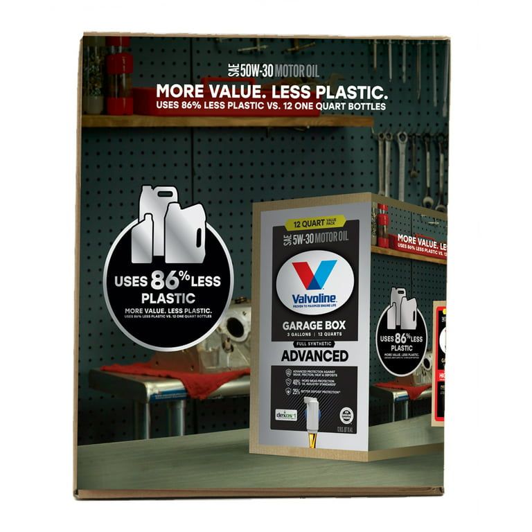 Valvoline Advanced Full Synthetic 5W-30 Motor Oil, 12 QT