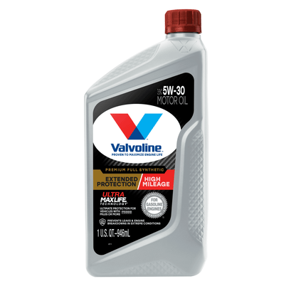 Valvoline Full Synthetic Extended Protection High Mileage 5W-30 Motor Oil, 1QT