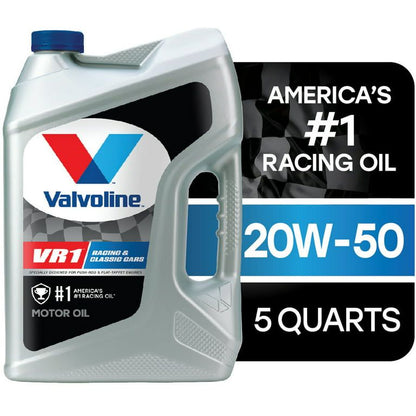Valvoline VR1 Racing SAE 20W-50 Conventional Motor Oil, 5 Quart