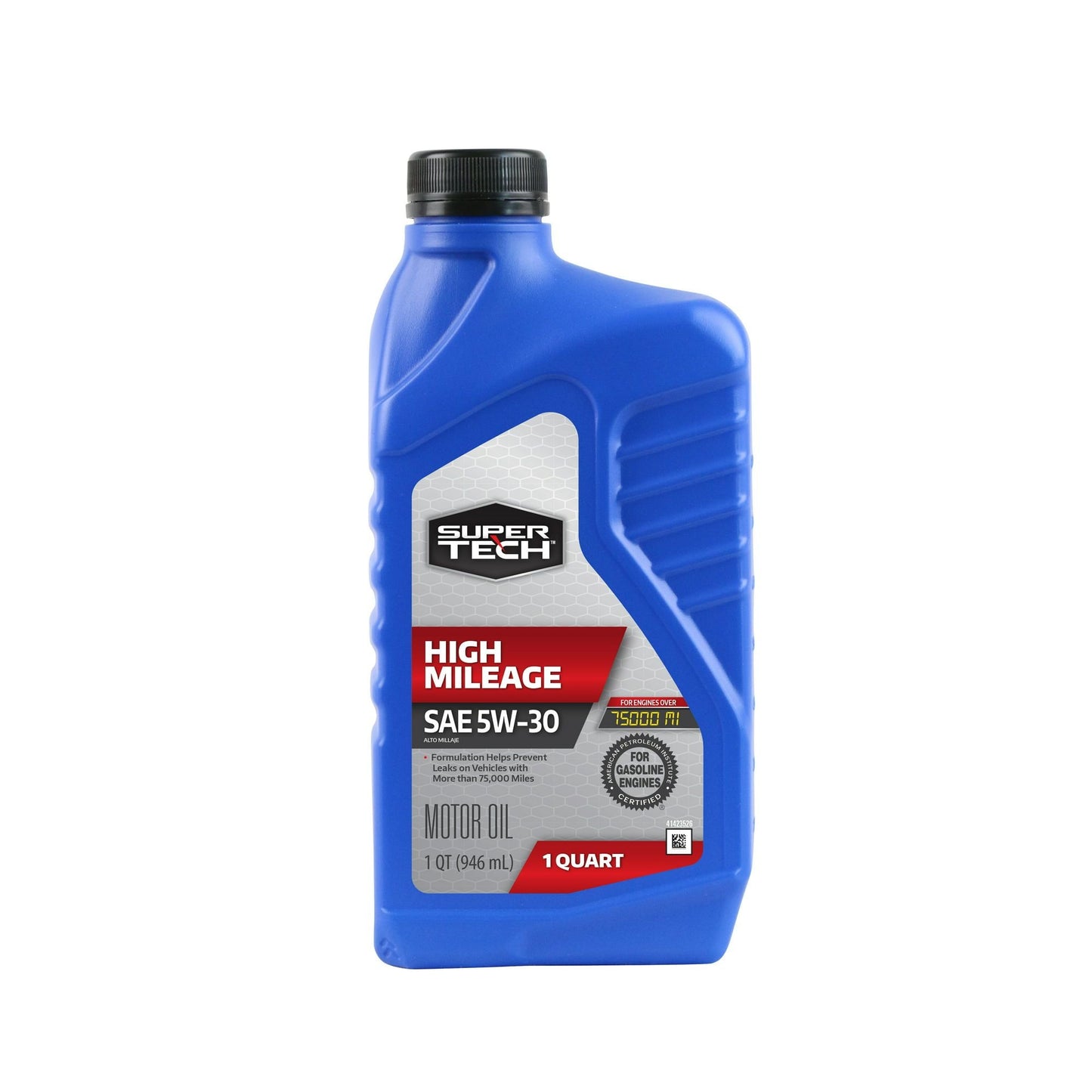 Super Tech High Mileage SAE 5W-30 Motor Oil, 1 Quart