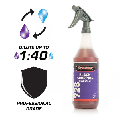Black Scorpion Professional Degreaser - Heavy Duty Automotive & Industrial Cleaner