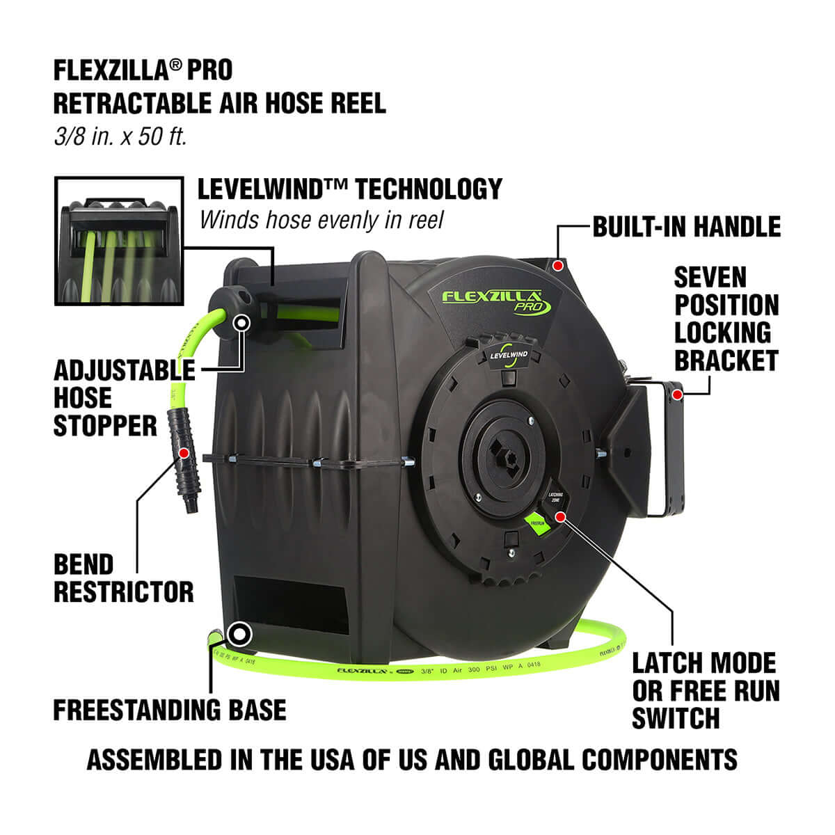 Flexzilla 3/8" Air Hose Reel
