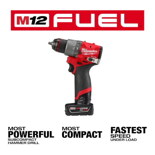 Milwaukee 3404-22  M12 FUEL™ 1/2" Hammer Drill/Driver Kit