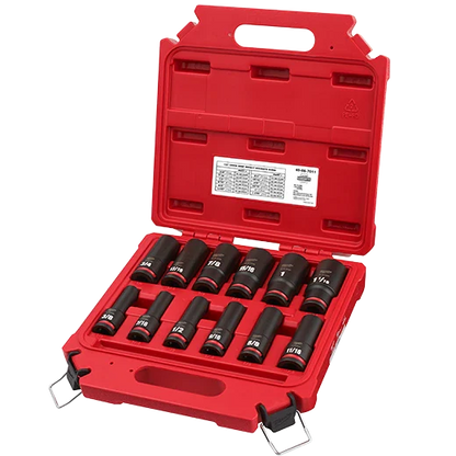 Milwaukee 49-66-7011 12PCSHOCKWAVE Impact Duty™ 1/2" Drive SAE Deep 6 Point Socket Set