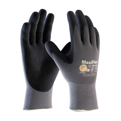 PIP ATG 34-874 Maxiflex Ultimate Gloves with Micro Foam Nitrile Coated Palm, Gray