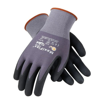 PIP ATG 34-874 Maxiflex Ultimate Gloves with Micro Foam Nitrile Coated Palm, Gray