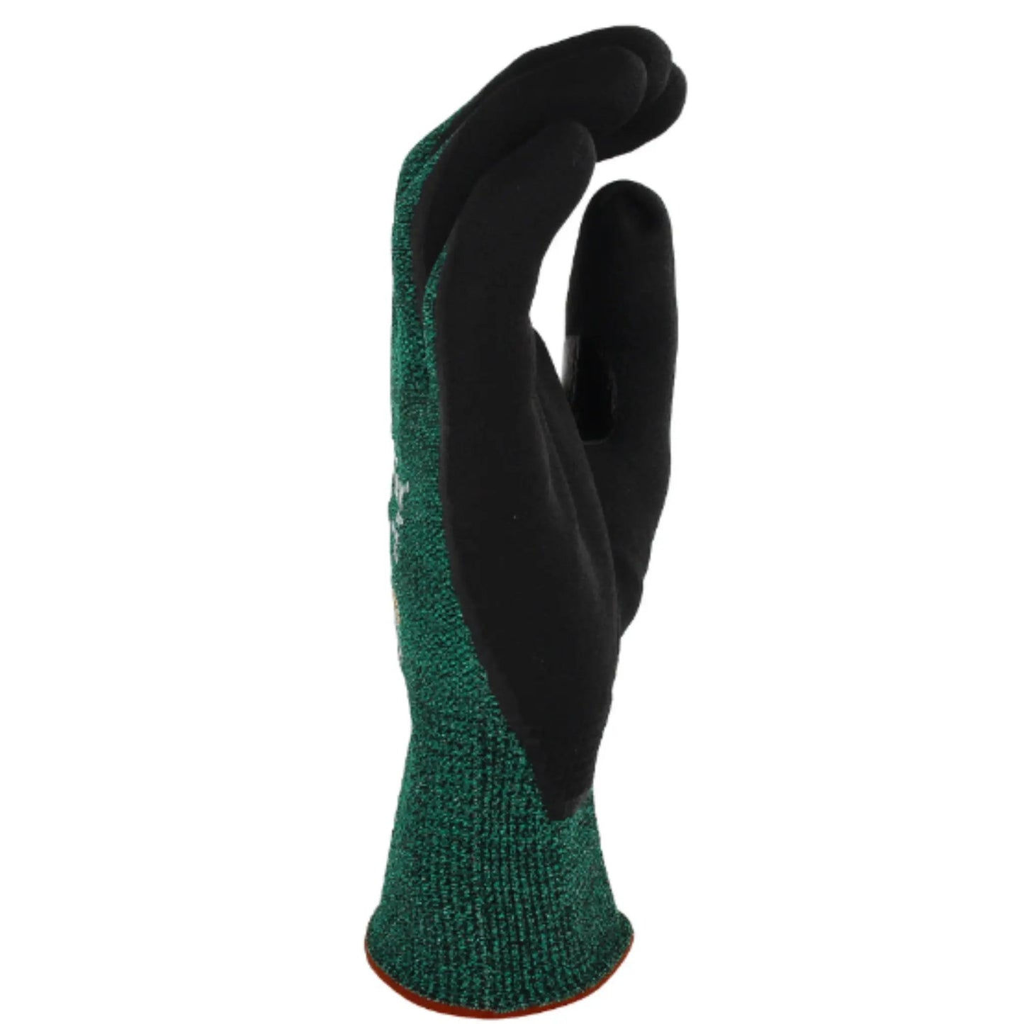 PIP ATG 34-8743 MaxiFlex Cut Seamless Knit Glove with Black MicroFoam Nitrile Coated, Green