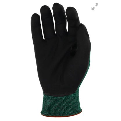PIP ATG 34-8743 MaxiFlex Cut Seamless Knit Glove with Black MicroFoam Nitrile Coated, Green