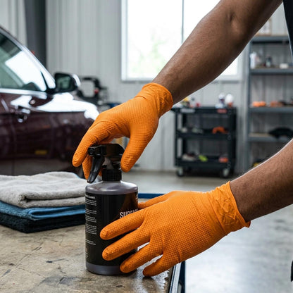 Outrageous Orange Textured Nitrile Gloves